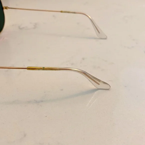 Ray Ban Aviator Classic Polarized Polished Gold GUC - Picture 3 of 11